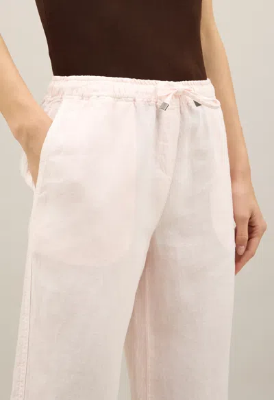 Boglioli Light Wool Honeycomb Jog Wide Trousers In Warm White
