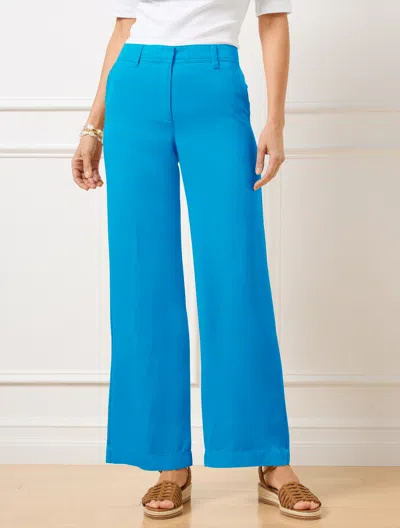 Talbots Plus Petite - Flowy Wide Ankle Pants - Deep Sea Blue - 22  In Deep Sea Blue