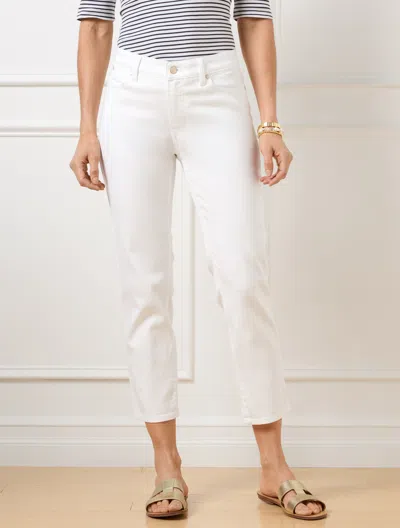 Talbots Plus Petite - Straight Crop Jeans - White - 20  In White