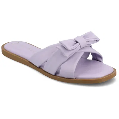 Journee Collection Journee Women's Prylin Flat Sandals In Blue