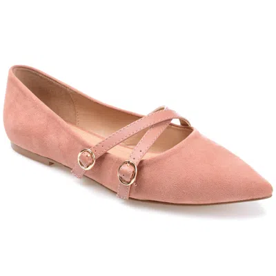 Journee Collection Womens Patricia Slip On Pointed Toe Ballet Flats In Gold
