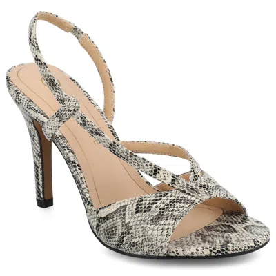 Journee Collection Womens Varra Heeled Sandals In Gray