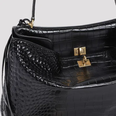 Balenciaga Rodeo Medium Handbag In Smooth Leather In Black