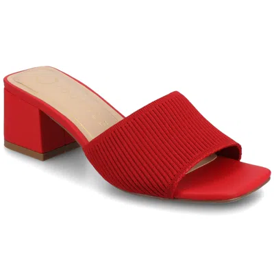 Journee Collection Womens Shilin Heeled Sandals In Red