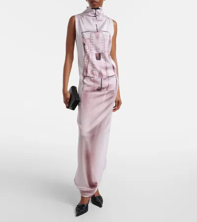 Jean Paul Gaultier 'the Draped Trompe-l'œil Corset' Dress In Brown