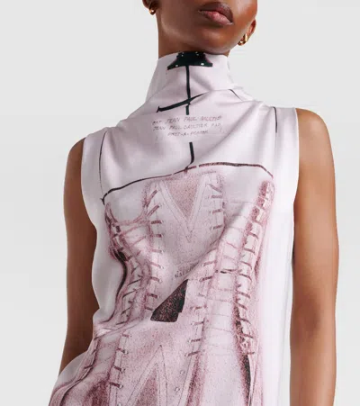 Jean Paul Gaultier 'the Draped Trompe-l'œil Corset' Dress In Brown