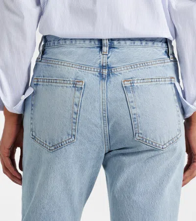 Frame The Staple Mid-rise Straight-leg Jeans In Blue