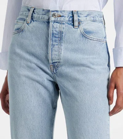 Frame The Staple Mid-rise Straight-leg Jeans In Blue
