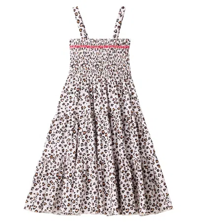 Monnalisa Leopard-print Dress In Neutrals