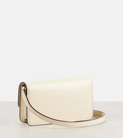 Valentino Garavani Small Leather Clutch With Adjustable Chain Strap In White