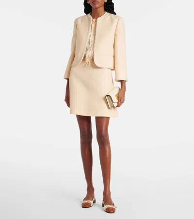 Valentino Garavani Small Leather Clutch With Adjustable Chain Strap In White