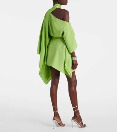 Taller Marmo Taylor Asymmetric One-shoulder Kaftan In Green
