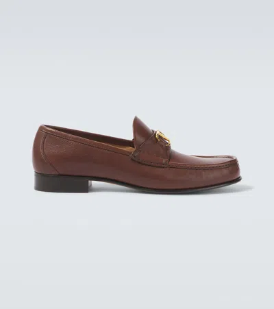 Valentino Garavani Vlogo Signature Loafer In Brown
