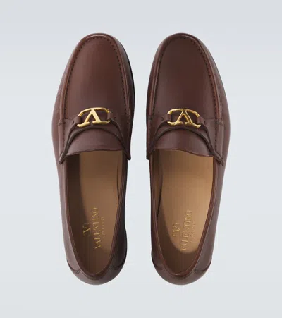 Valentino Garavani Vlogo Signature Loafer In Brown