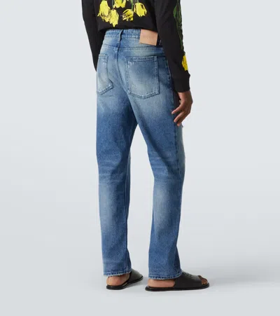 Loewe Patchwork Straight Jeans In Blue