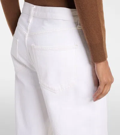 Agolde Ca\n\nstraight Jeans With Low Crotch Fran In White