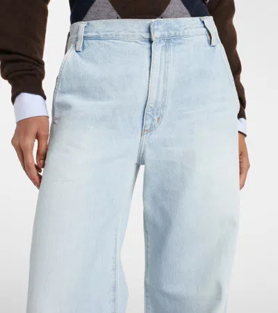 Agolde Harper High-rise Wide-leg Denim Trousers In Blue