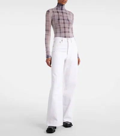 Agolde Dame Wide Leg Jeans In White