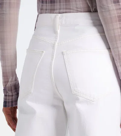 Agolde Dame Wide Leg Jeans In White
