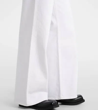 Agolde Dame Wide Leg Jeans In White