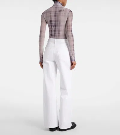 Agolde Dame Wide Leg Jeans In White