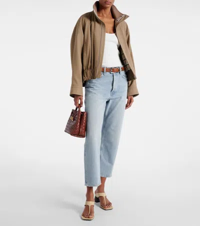 Agolde 90 Crop Mid Rise Loose Straight Jeans Force