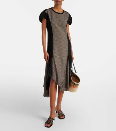 Loewe Petal Anagram Leather Caged Mule Sandals In Gray