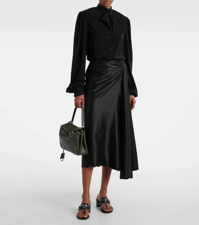 Balenciaga Thong Sandals Block Heel In Black