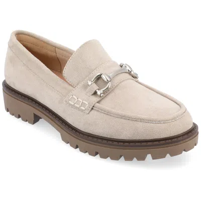 Journee Collection Jessamey Womens Moc Closed Toe Loafers In Grey