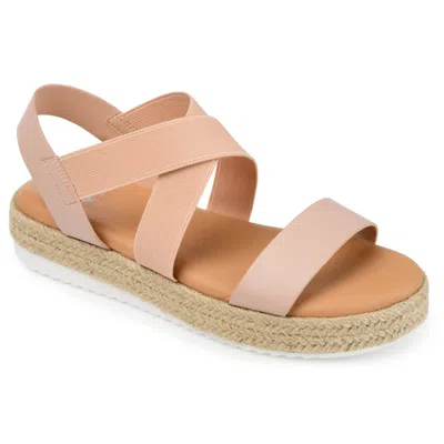 Journee Collection Womens Caroline Wedge Sandals In Gold