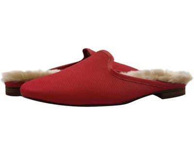 Faryl By Farylrobin Moka Flats Red Square Toe Comfort Slip On Jobb138 In Red