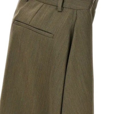 Bottega Veneta L Asymmetrical Pants Skirt In Green