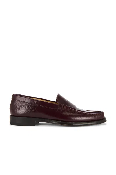 Gabriela Hearst Seren Leather Loafers In Bordeaux