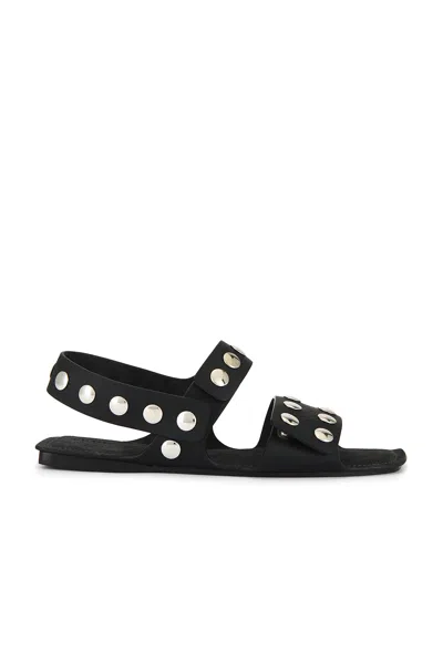 Khaite Black Boden Flat Sandals