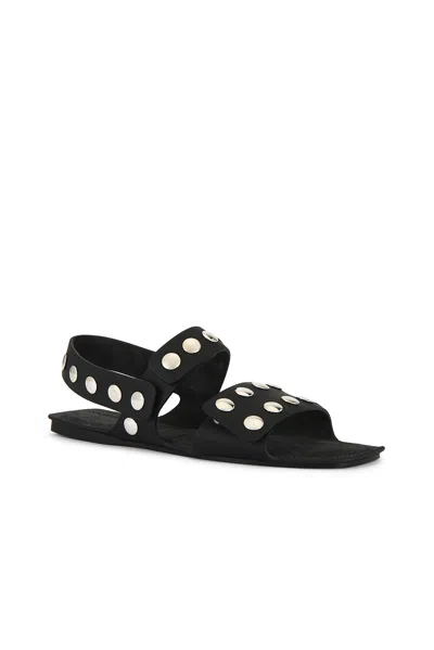 Khaite Black Boden Flat Sandals