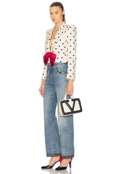 Valentino Small Nappa Leather Top Handle Bag In White