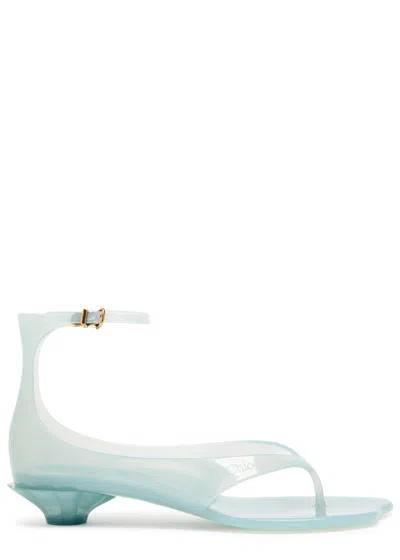 Chloé Chloe Women Pastel Light-blue Tpu Chloe Jelly Thong Sandals In Spearmint