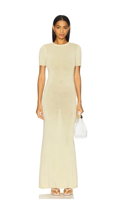 Ser.o.ya Airess Knit Maxi Dress In Pastel Yellow