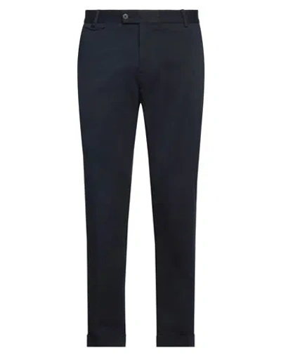 Messagerie Man Pants Midnight Blue Size 38 Cotton, Elastane In Blue