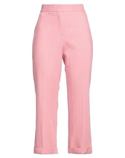 Msgm Pink Viscose Blend Pant In Pink