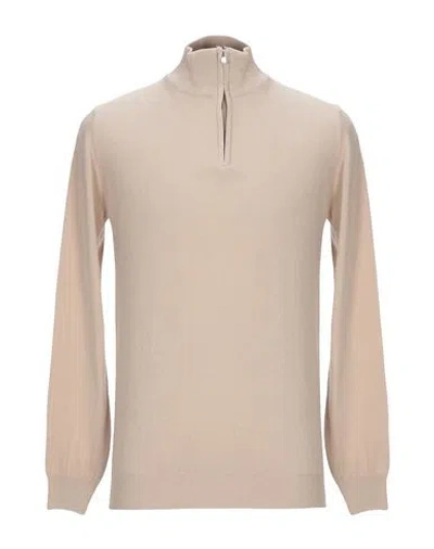 Fair Tricot Man Turtleneck Sand Size Xxl Wool, Viscose, Cashmere, Nylon In Beige