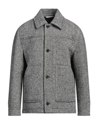 Valentino Garavani Man Coat Black Size 38 Virgin Wool, Polyamide