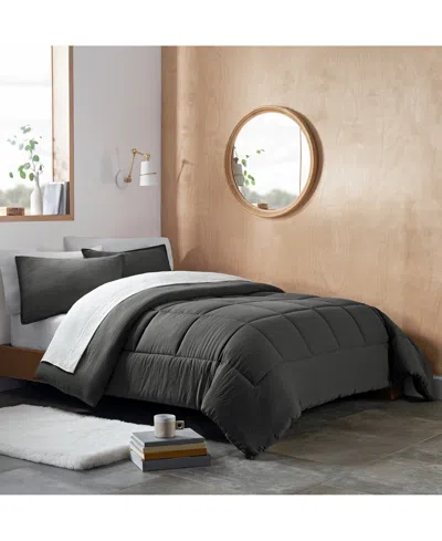 Ugg Devon Reversible Comforter Sets In Charcoal