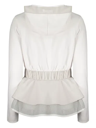 Herno Technical Fabric Hooded Jacket In White