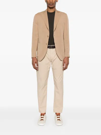 Boglioli Single-breasted Blazer In Brown