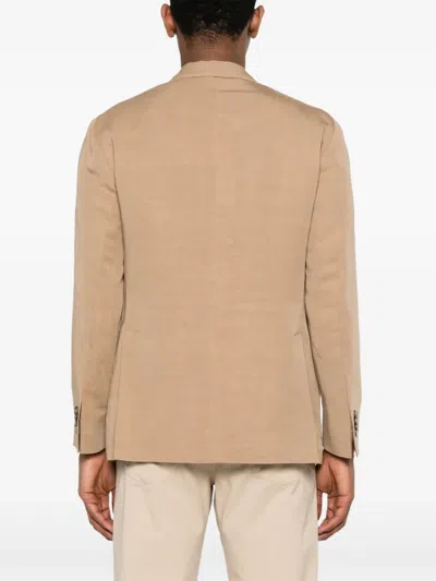 Boglioli Single-breasted Blazer In Brown