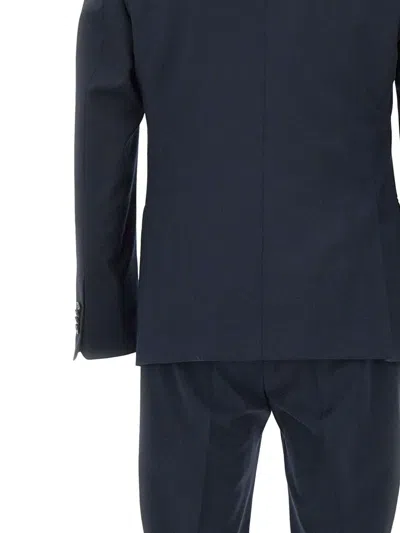 Manuel Ritz Single-breasted Suit In Blue
