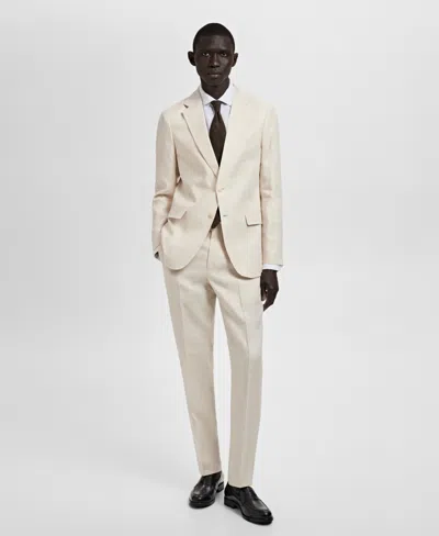Mango Men's Stretch Fabric Super Slim-fit Suit Jacket In Neutral