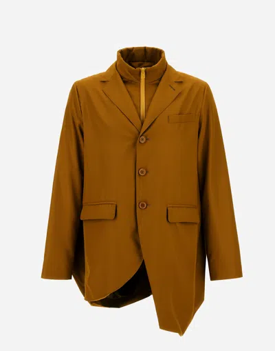 Herno Globe Blazer In Post-consumer Recycled Poly In Gold