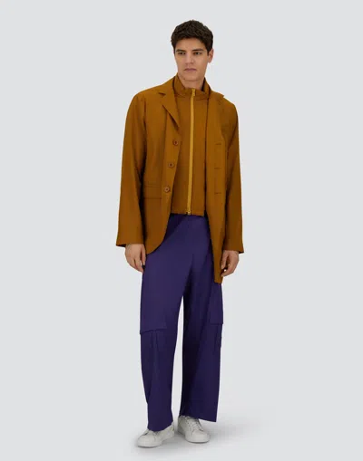 Herno Globe Blazer In Post-consumer Recycled Poly In Gold